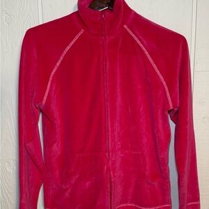 Jane Ashley Pink Zip-Up Jacket Velour